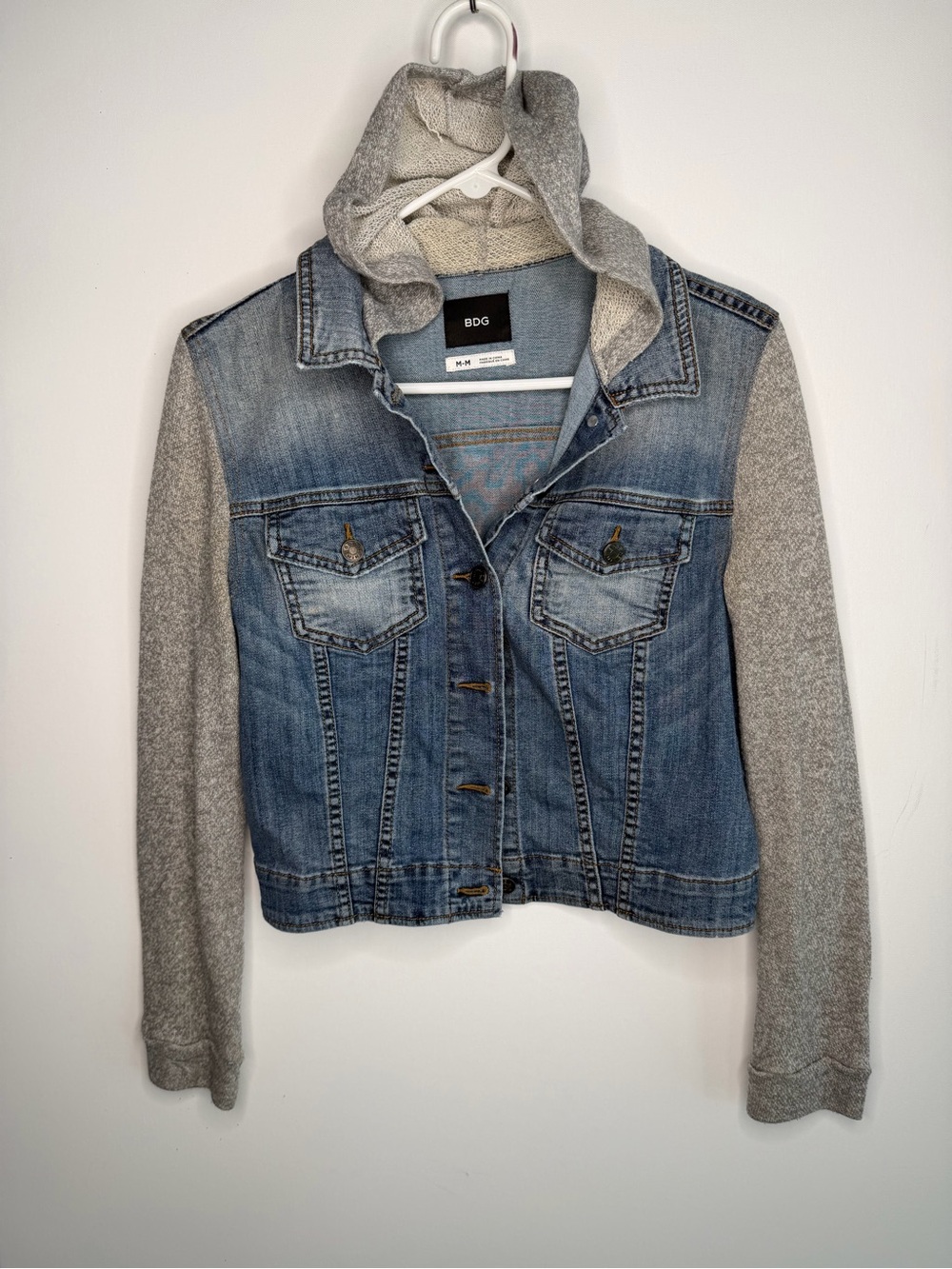 BDG Urban Outfitters Hooded Denim Jacket Medium